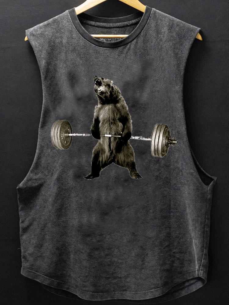 weighlifting bear SCOOP BOTTOM COTTON TANK