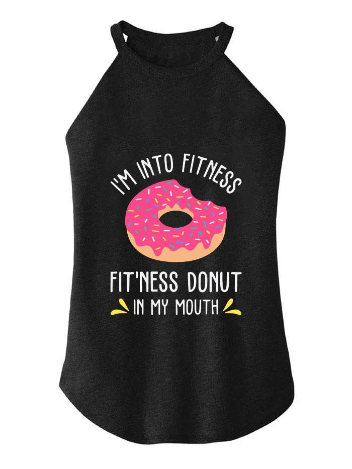 FITNESS DONUT IN MY MOUTH ROCKER COTTON TANK