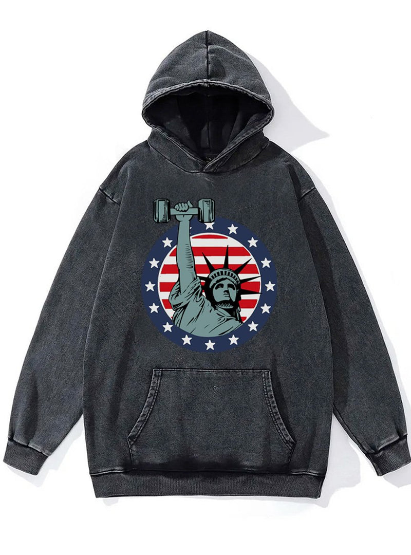 Statue of Liberty Washed Gym Hoodie