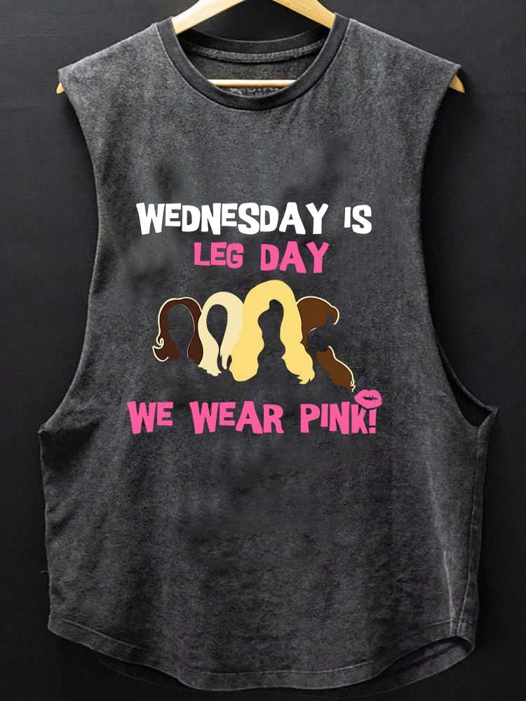 WEDNESDAY IS LEG DAY SCOOP BOTTOM COTTON TANK
