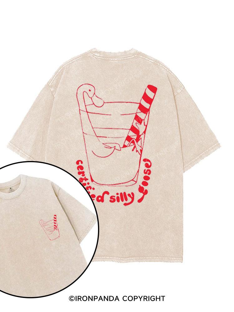 CERTIFIED SILLY GOOSE printed Gym Shirt