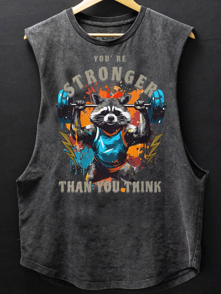 you're stronger than you think SCOOP BOTTOM COTTON TANK