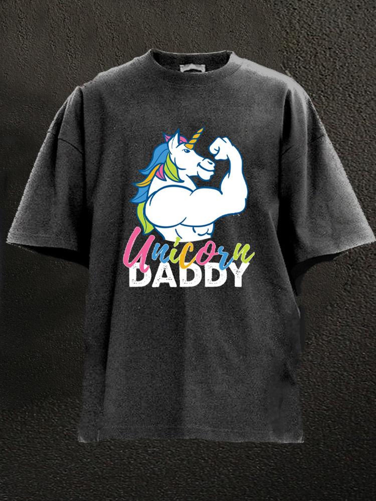 unicorn daddy Washed Gym Shirt