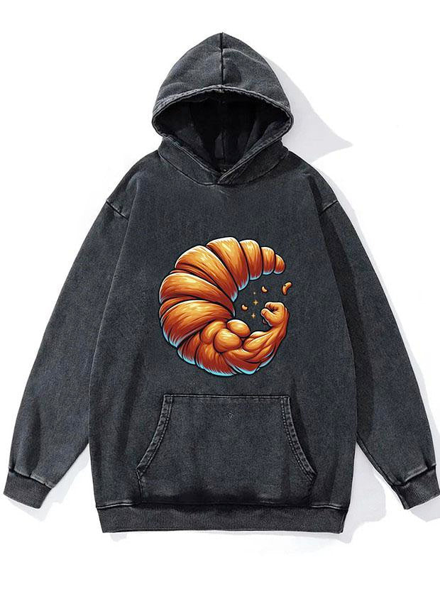 Muscle Croissant WASHED GYM HOODIE