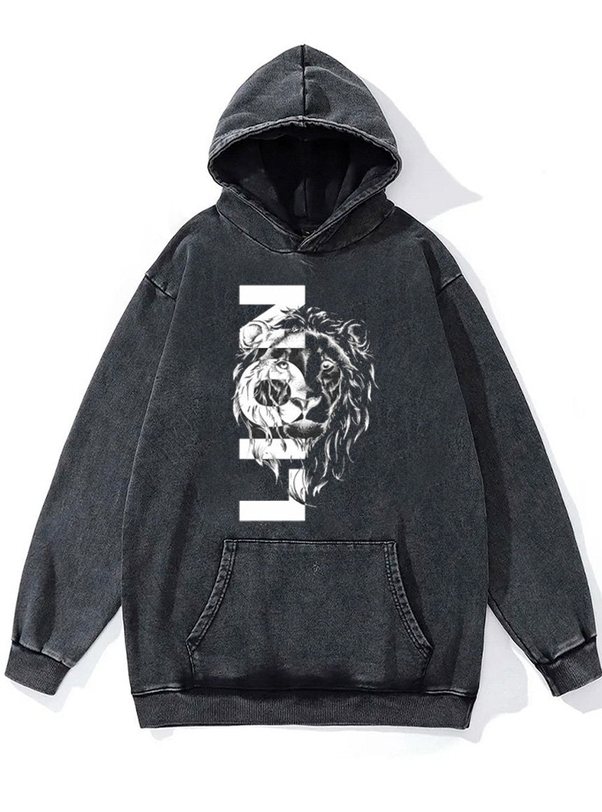 lion Washed Gym Hoodie