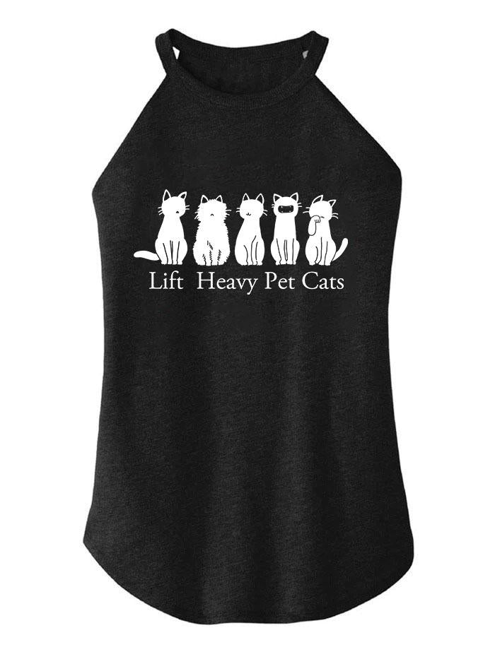 Lift heavy Pet cats TRI ROCKER COTTON TANK