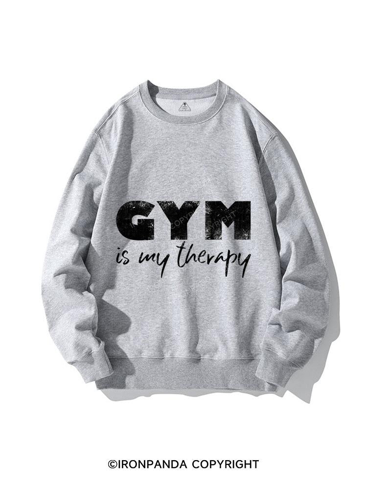 gym is my therapy CREWNECK Sweatshirt