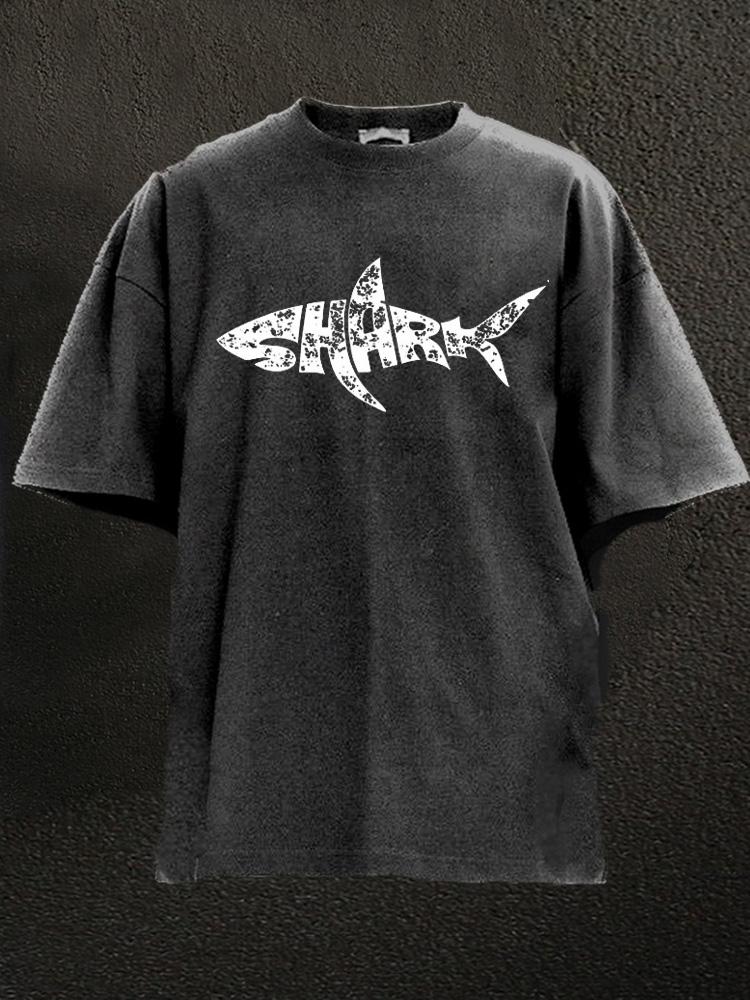 shark Washed Gym Shirt