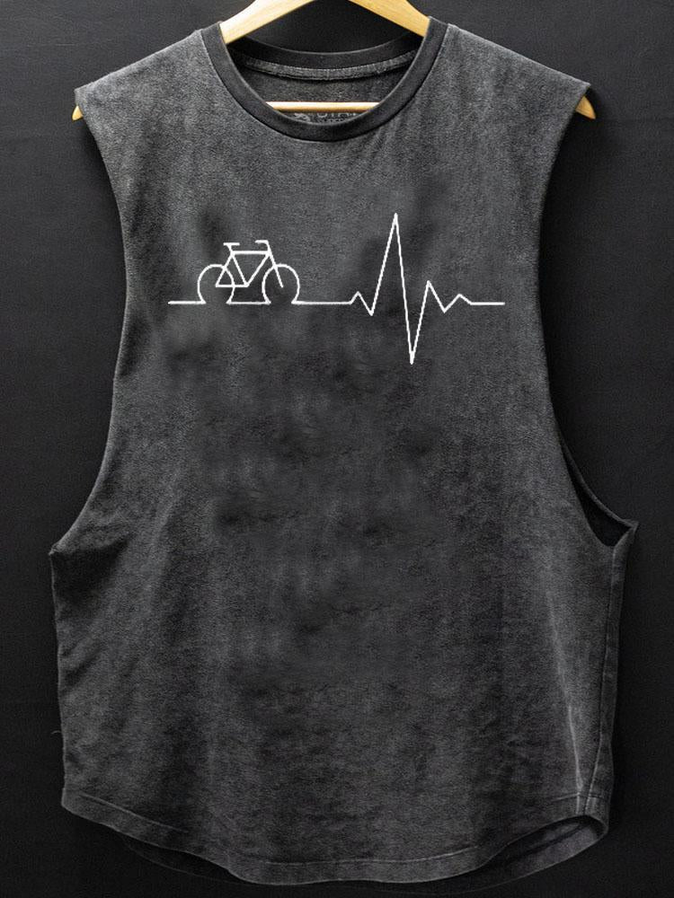 Heartbeat Bicycle Scoop Bottom Cotton Tank