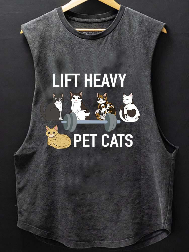 LIFT HEAVY PET CATS SCOOP BOTTOM COTTON TANK