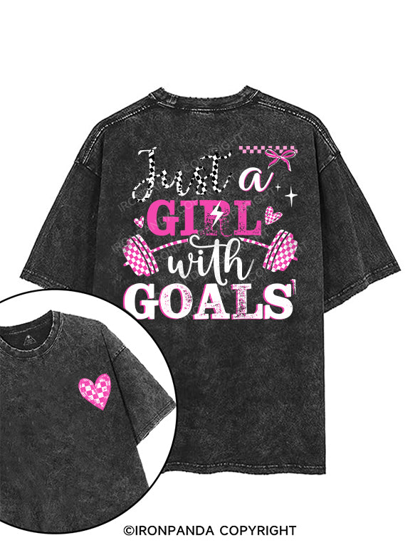just a girl with goals printed Gym Shirt