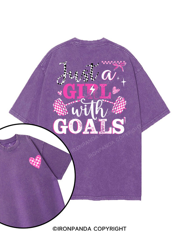 just a girl with goals printed Gym Shirt