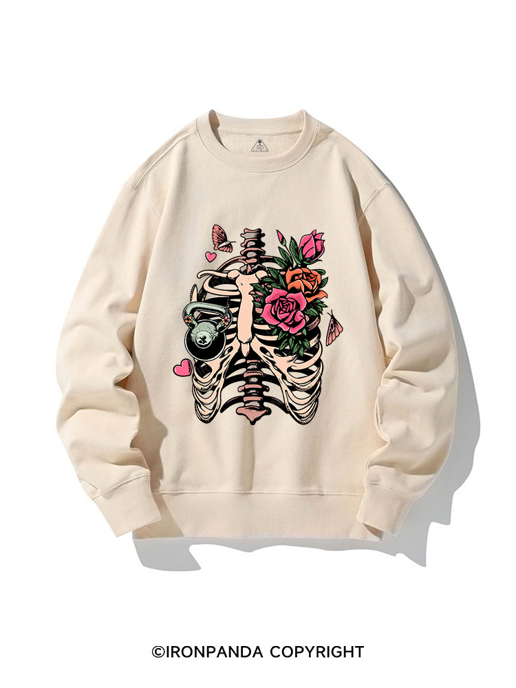 SKELETON AND KETTLEBELL CREWNECK Sweatshirt