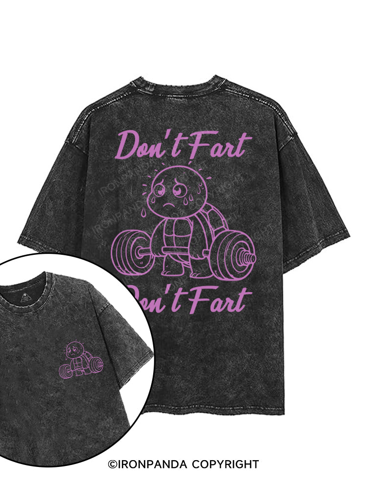 DON'T FART DON'T FART printed Gym Shirt