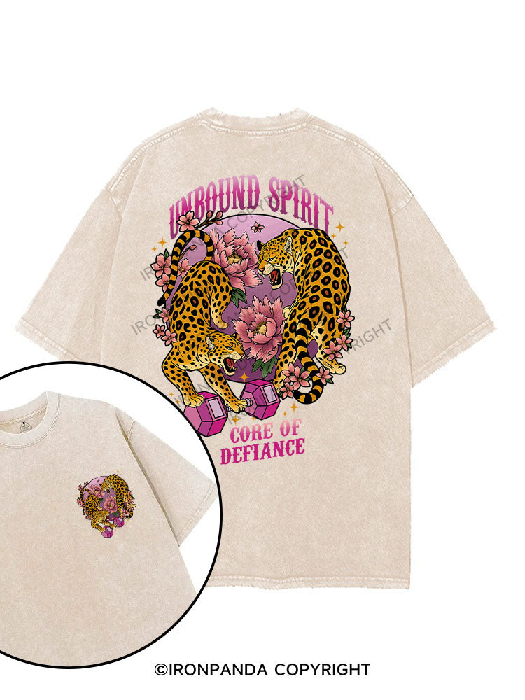 UNBOUND SPIRIT CORE OF DEFIANCE printed Gym Shirt