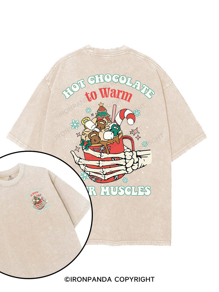 HOT CHOCOLATE TO WARM YOUR MUSCLES printed Gym Shirt