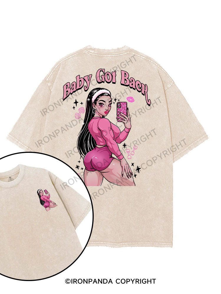 BABY GOT BACK printed Gym Shirt