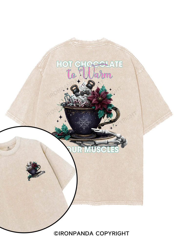 HOT CHOCOLATE YOUR MUSCLES printed Gym Shirt