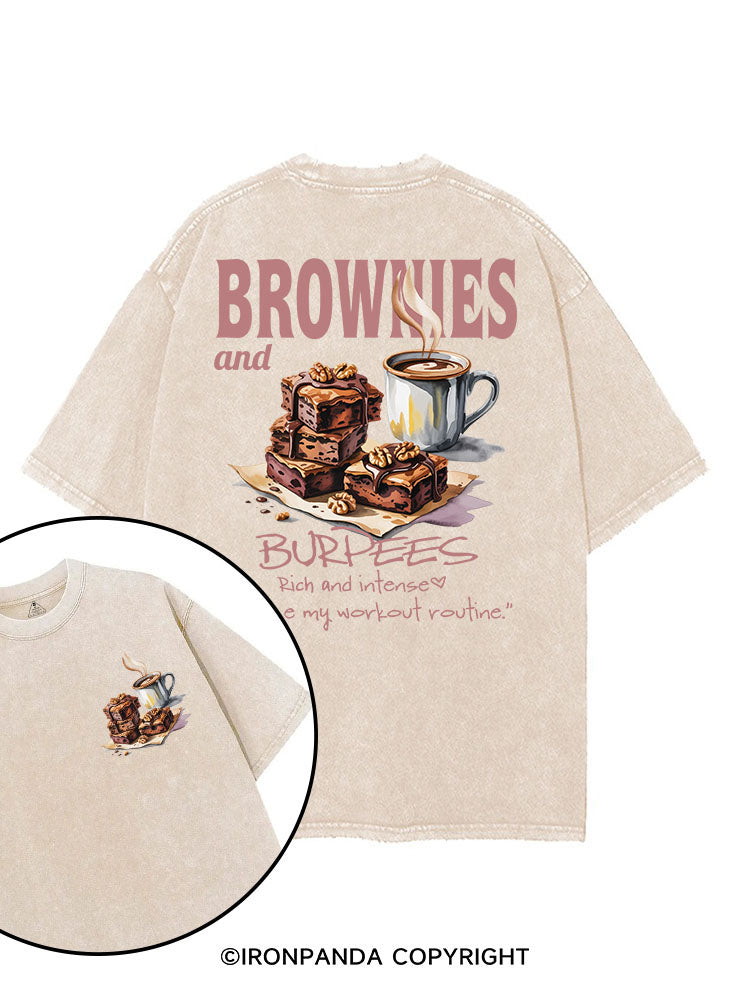BROWNIES AND BURPEES printed Gym Shirt