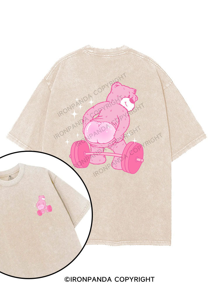 BEAR BOOTY GAINS printed Gym Shirt