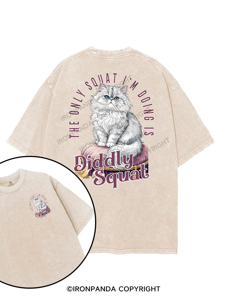 “The only squat I’m doing is diddly squat.” printed Gym Shirt