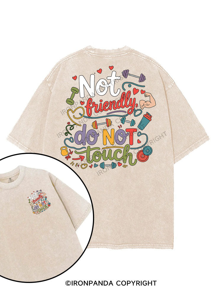 not buiendly do not touch printed Gym Shirt