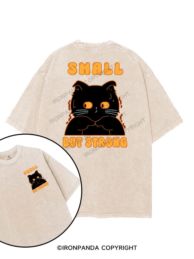 SMALL BUT STRONG printed Gym Shirt