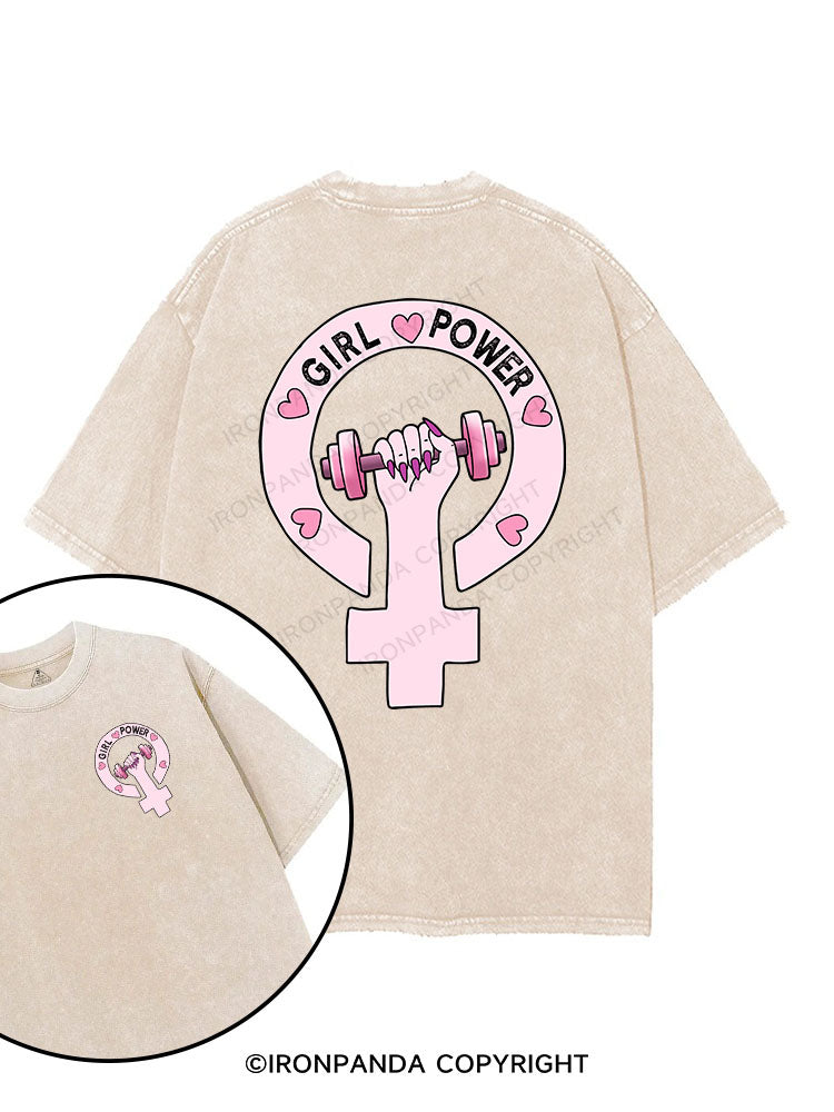 GIRL POWER printed Gym Shirt