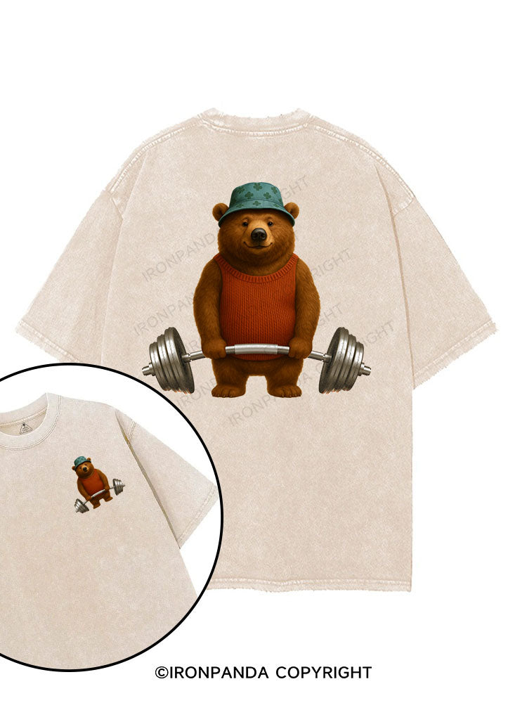 Bear Muscle Mode printed Gym Shirt