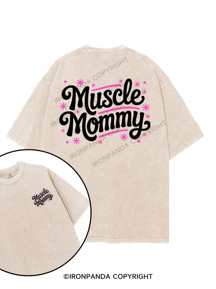 MUSCLE Mom  printed Gym Shirt