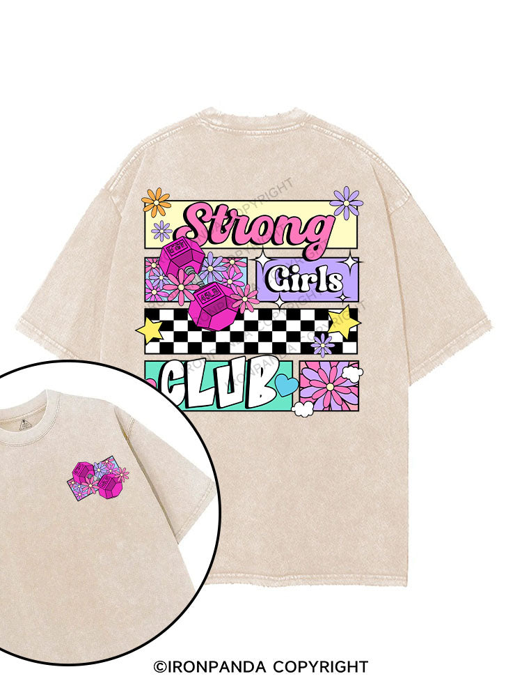 STRONG GIRLS  printed Gym Shirt