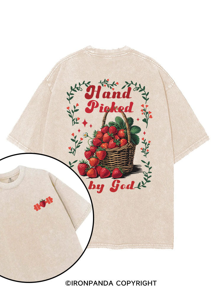 HAND PICKED BY GOD printed Gym Shirt