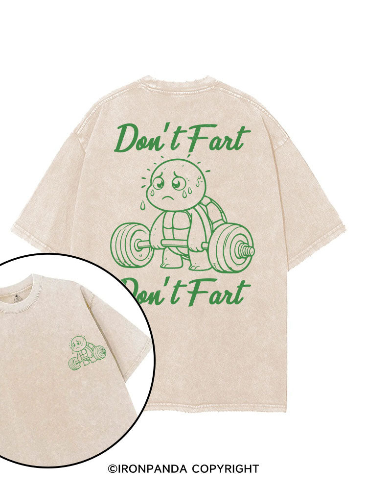 DON'T FART DON'T FART printed Gym Shirt