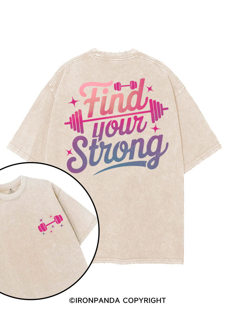 FIND YOUR STRONG printed Gym Shirt