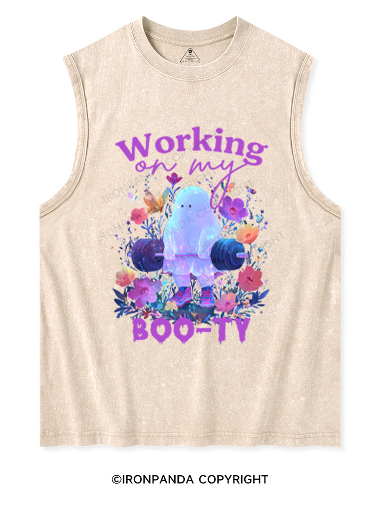 WORKING ON MY BOOTY Washed Tank