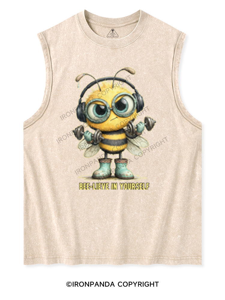 BEE-LIEVE IN YOURSELF Washed Tank