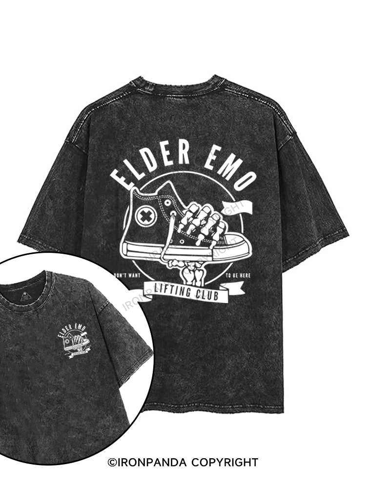 Elder Emo Lifting Club printed Gym Shirt
