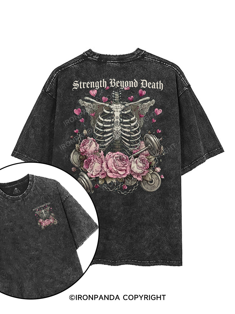 STRENGTH BEYOND DEATH printed Gym Shirt