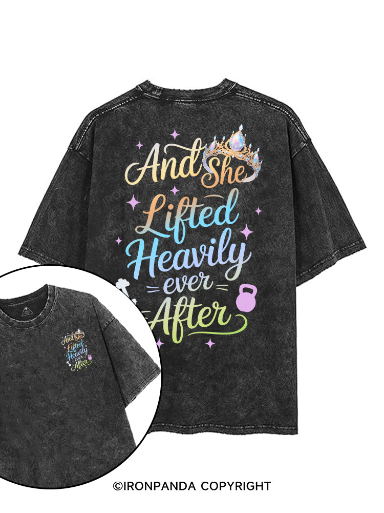 And she lifted heavily ever after printed Gym Shirt
