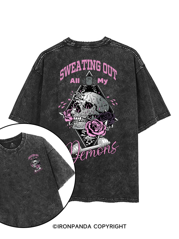Sweating Out All My Demons printed Gym Shirt