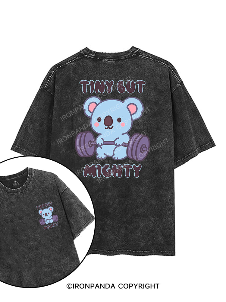 TINY BUT MIGHTY printed Gym Shirt