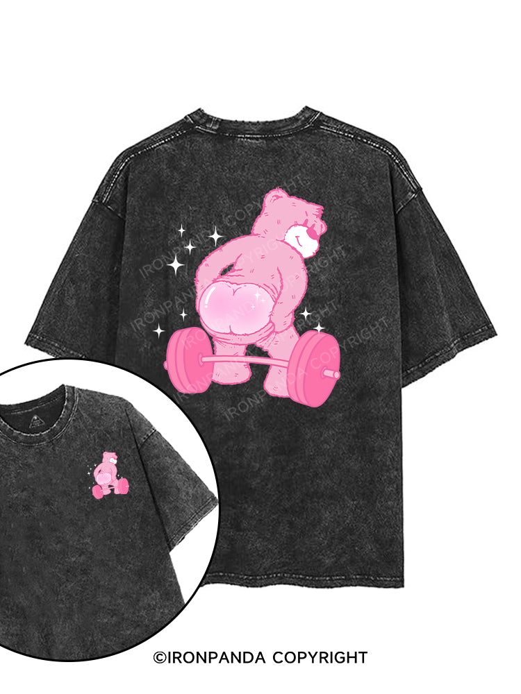 BEAR BOOTY GAINS printed Gym Shirt