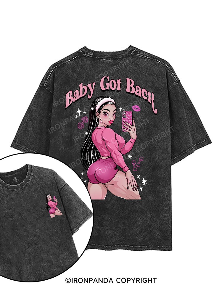BABY GOT BACK printed Gym Shirt