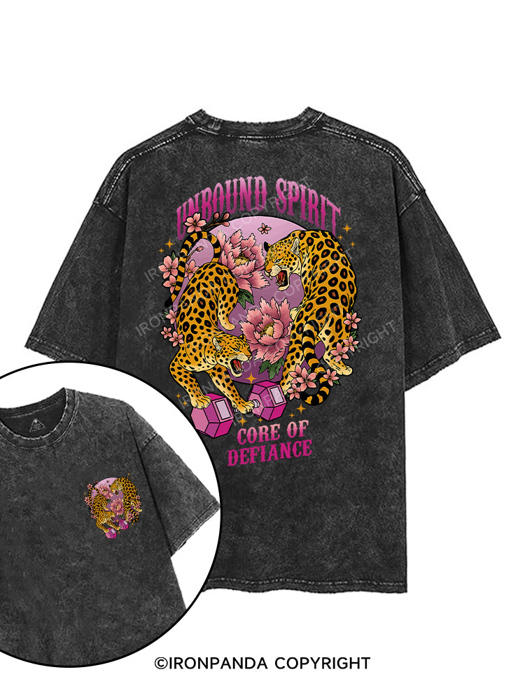 UNBOUND SPIRIT CORE OF DEFIANCE printed Gym Shirt