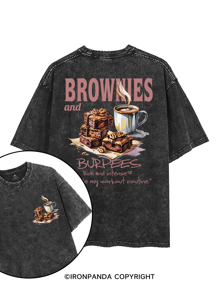 BROWNIES AND BURPEES printed Gym Shirt