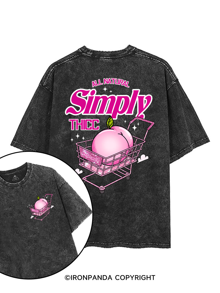 ALL NATURAL SIMPLY THICC printed Gym Shirt