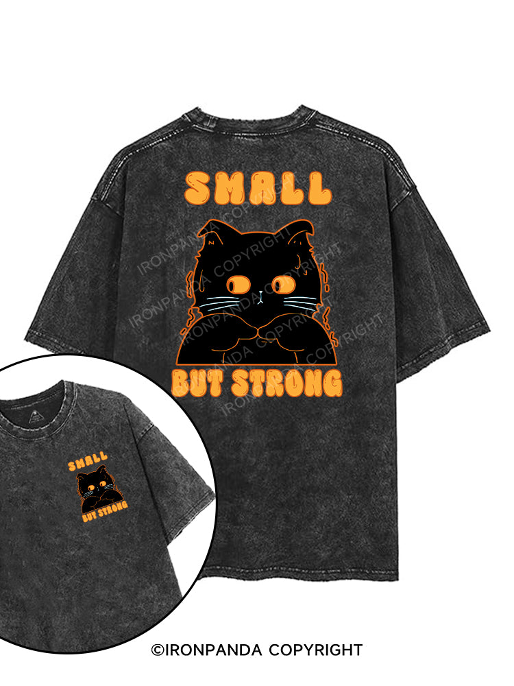 SMALL BUT STRONG printed Gym Shirt