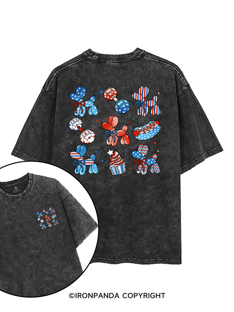 RED, WHITE, AND GYM TIME printed Gym Shirt
