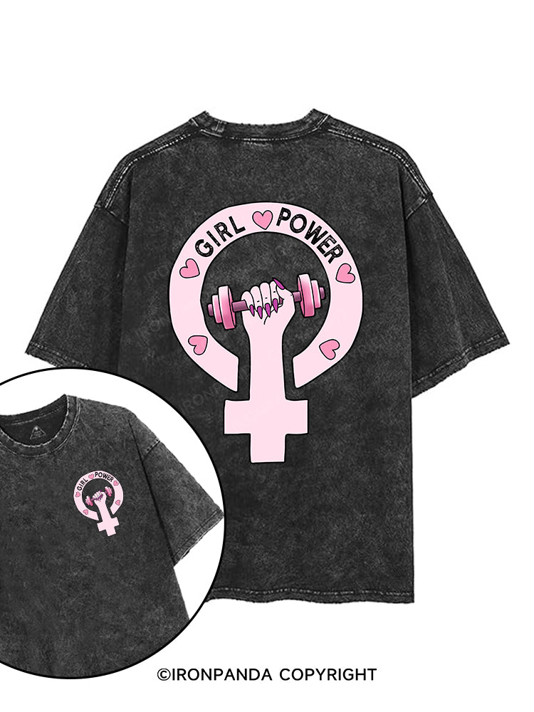 GIRL POWER printed Gym Shirt