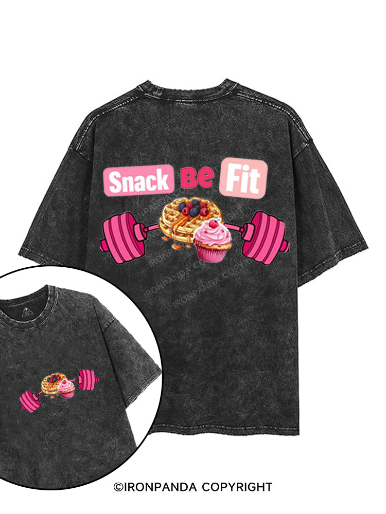 SNACK BE FIT  printed Gym Shirt